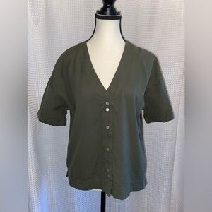 Women’s Icōne by SIMONS linen & organic cotton blend buttoned shirt size medium‎